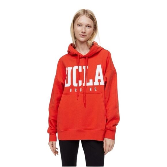 H&M UCLA Bruins Oversized Orange & White Hoodie Sweatshirt Size Large NEW - Picture 5 of 13